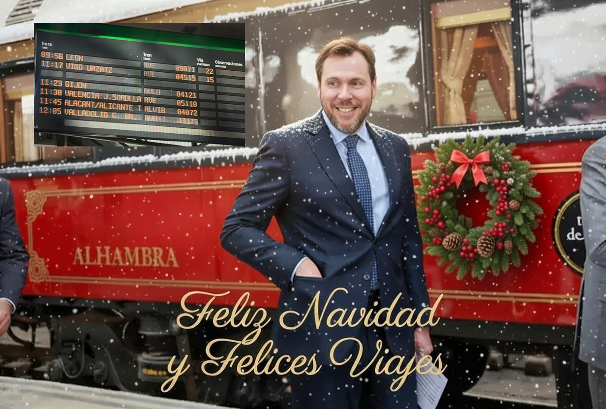 Óscar Puente desea “felices viajes” mientras el caos vuelve a apoderarse de Chamartín en plena Nochebuena